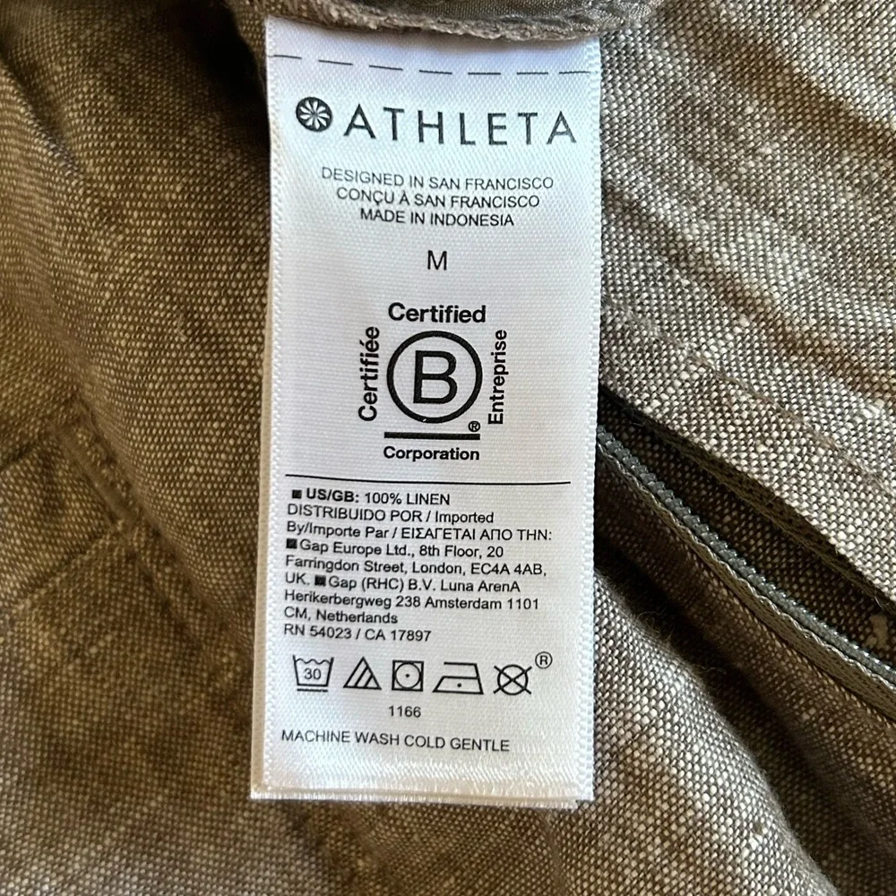 athleta | retreat high rise linen ankle pant - pyrite - Picture 8 of 8